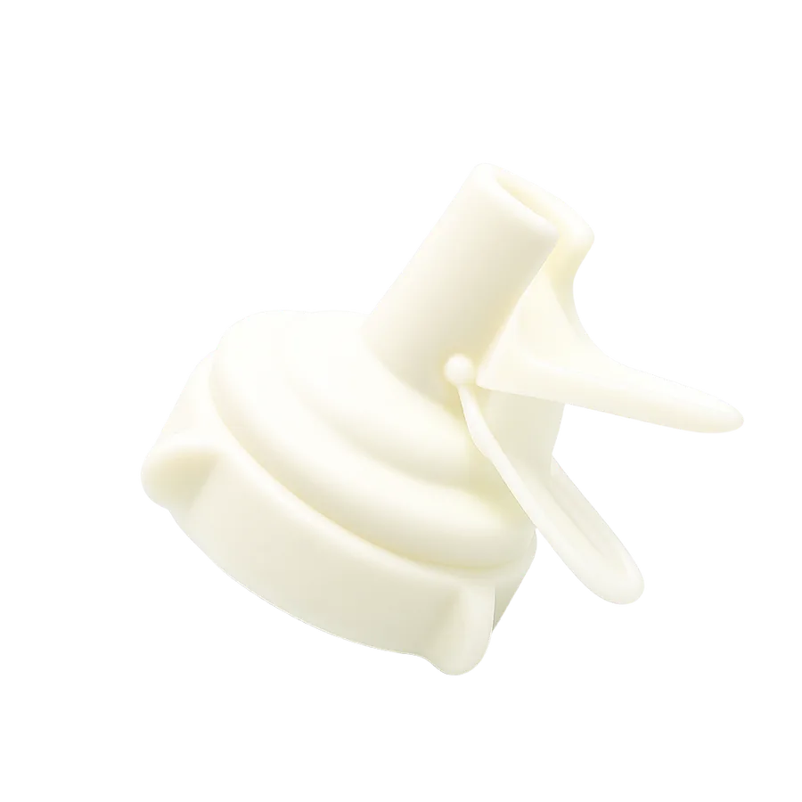 White screw-on pouring spout cap with a hinged plug, for the 19 litre bottle